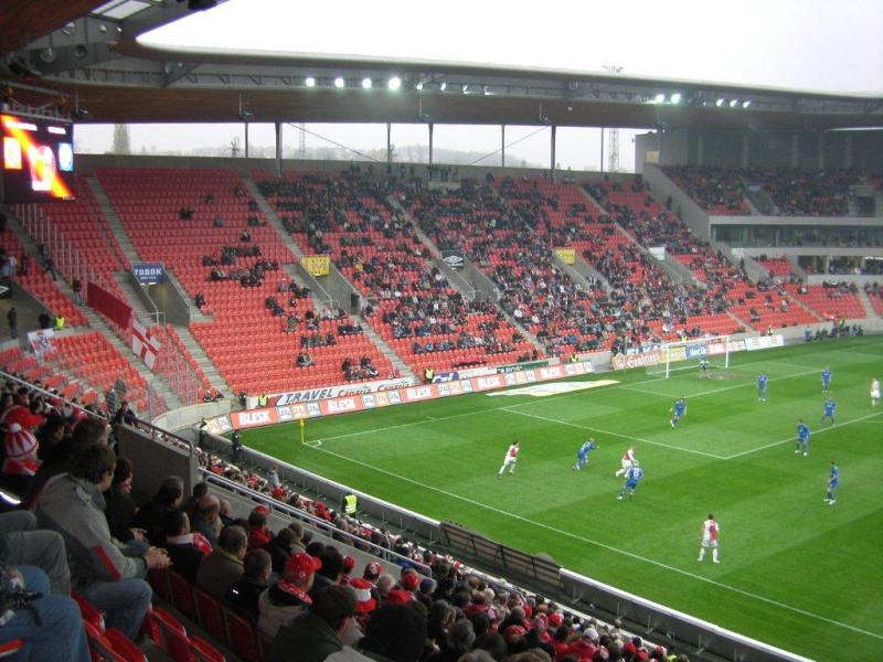 Inside Slavia Prague's stadium