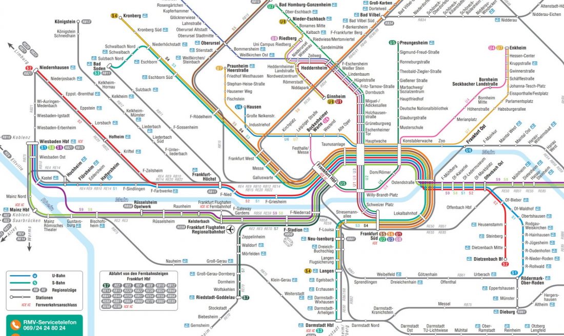 Frankfurt transport map