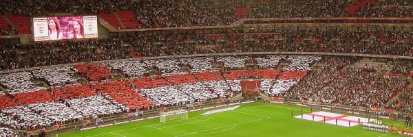 Wembley Stadium during an England international.